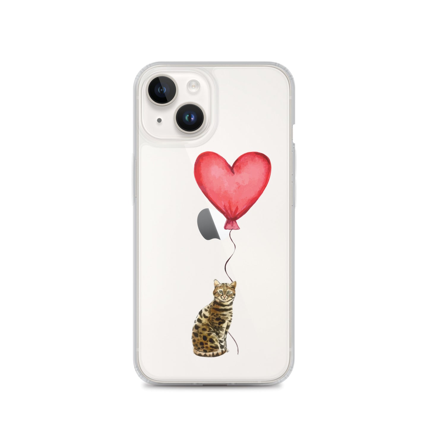 Cat with Balloon Bengal Clear Case for iPhone®