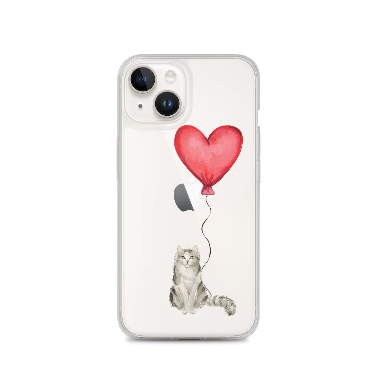 Cat with Balloon Ragamuffin Clear Case for iPhone®