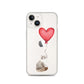 Cat with Balloon Siberian Clear Case for iPhone®