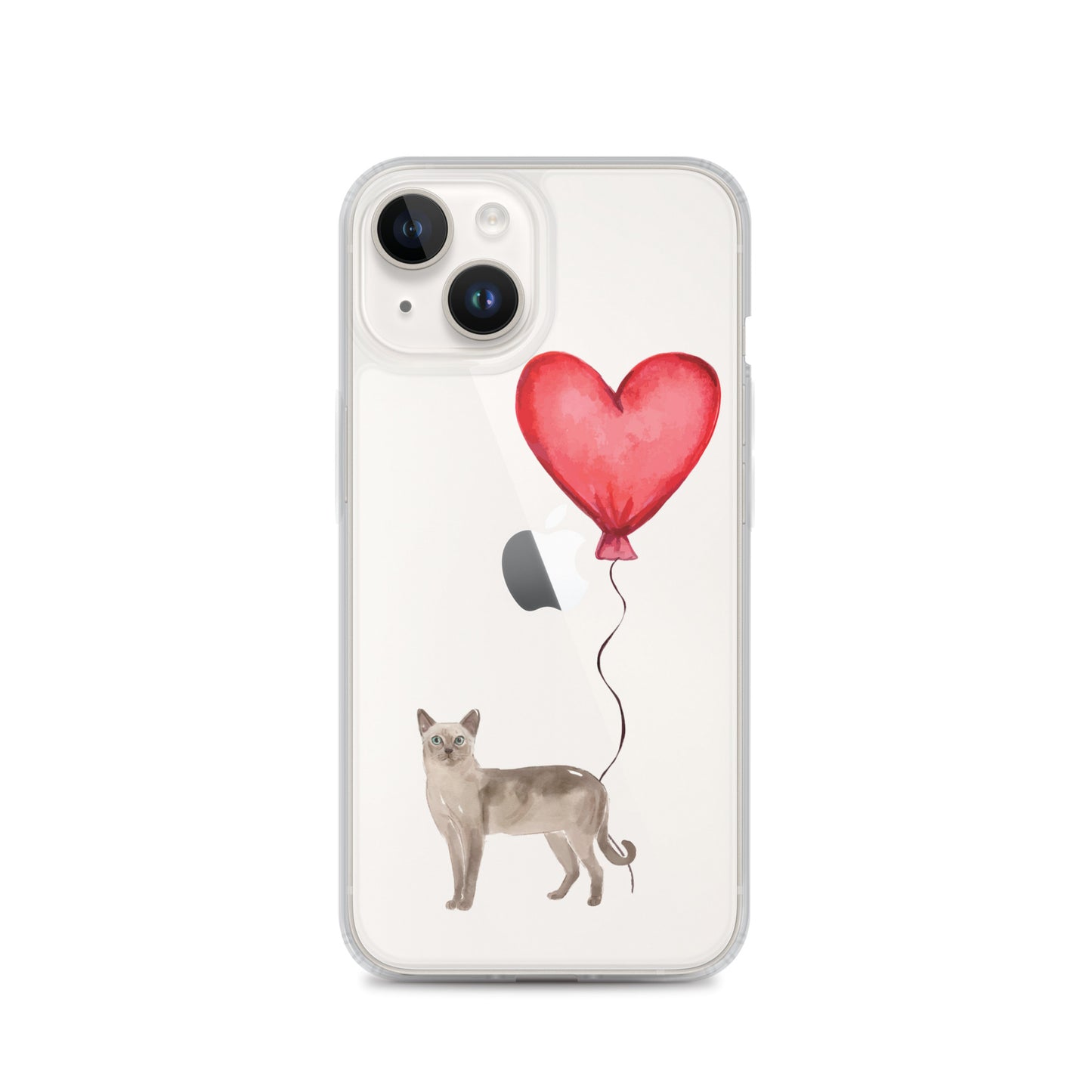 Cat with Balloon Tonkinese Clear Case for iPhone®