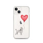 Dog with Balloon Grey Poodle Clear Case for iPhone®