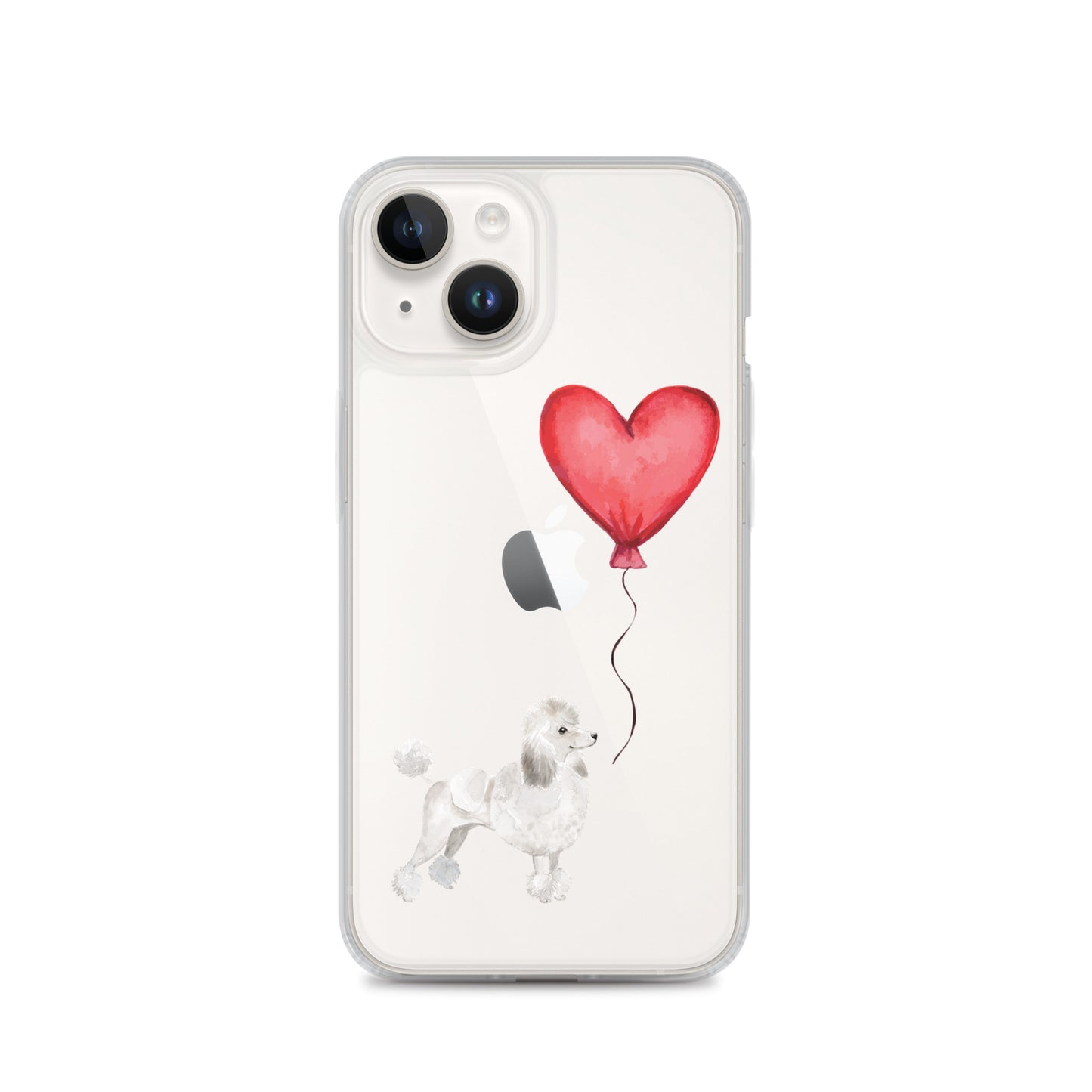 Dog with Balloon White Poodle Clear Case for iPhone®