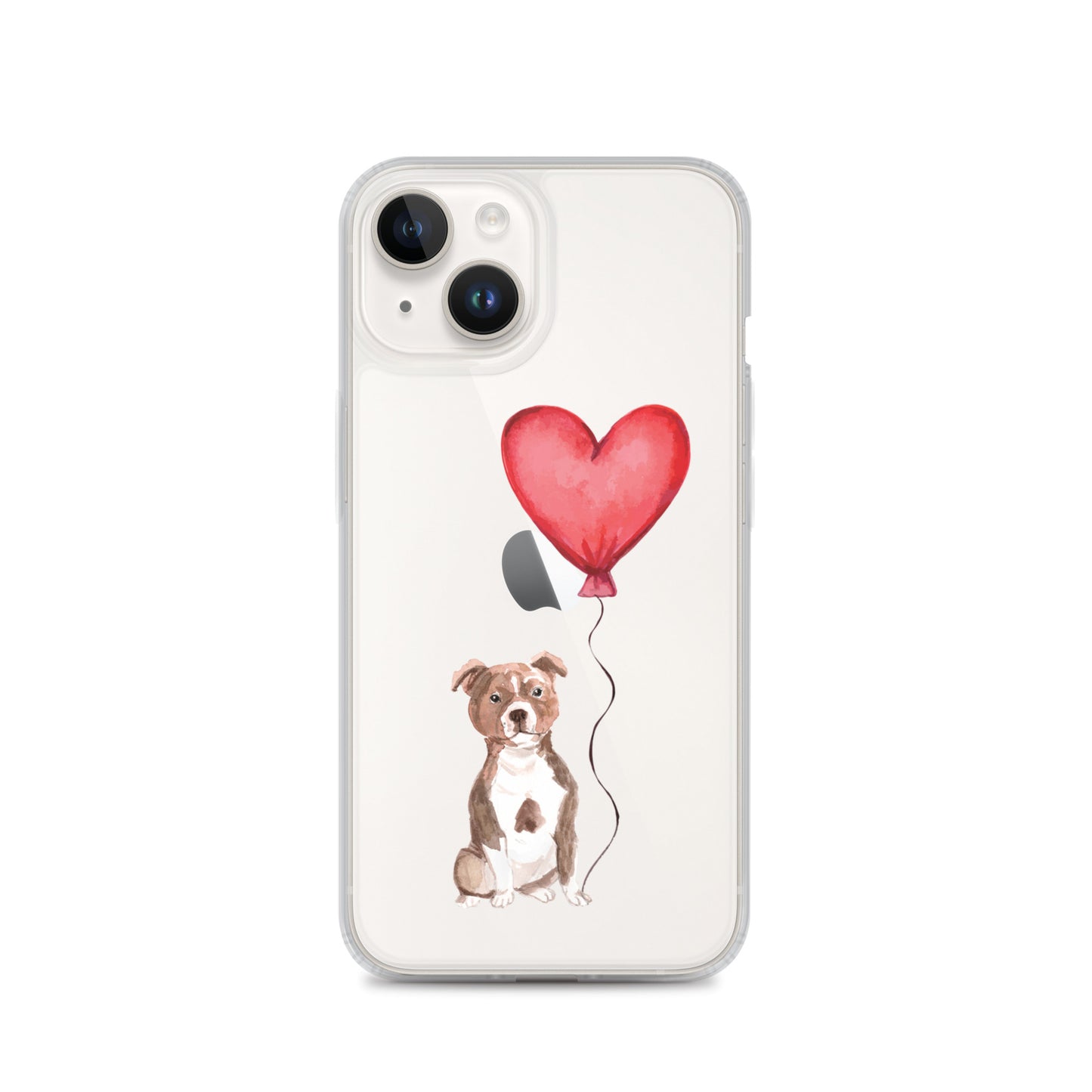 Dog with Balloon Staffie Bulldog Terrier Clear Case for iPhone®