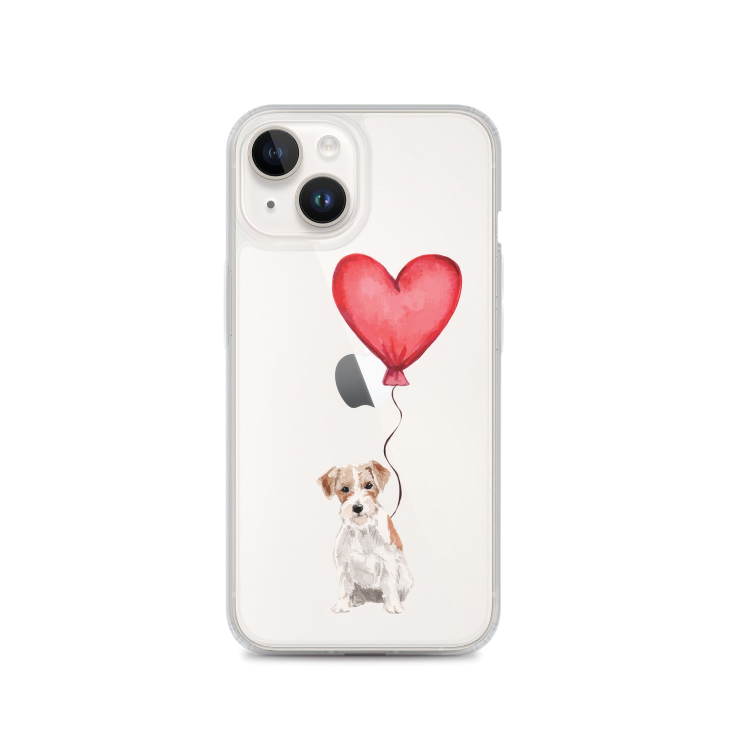 Dog with Balloon Wire Haired Jack Russell Clear Case for iPhone®