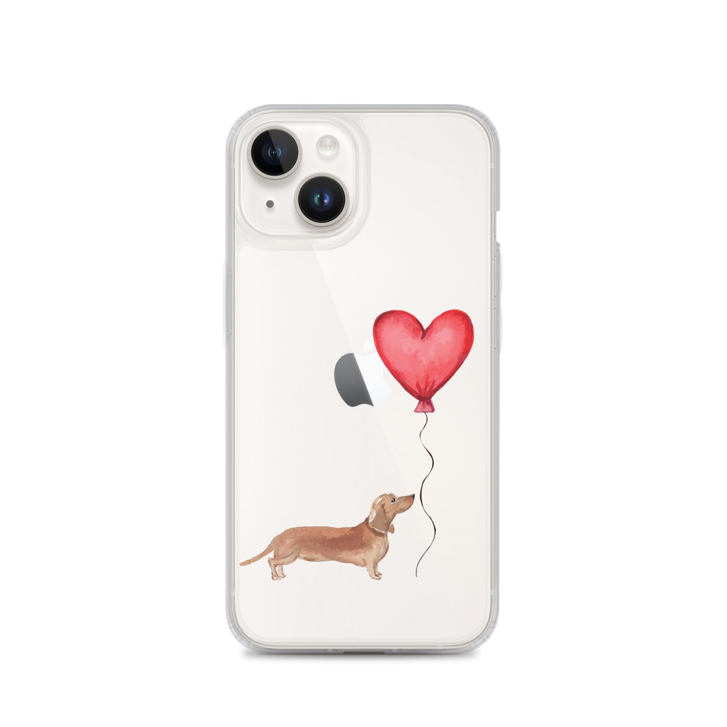 Dog with Balloon Tan Dachshund Clear Case for iPhone®