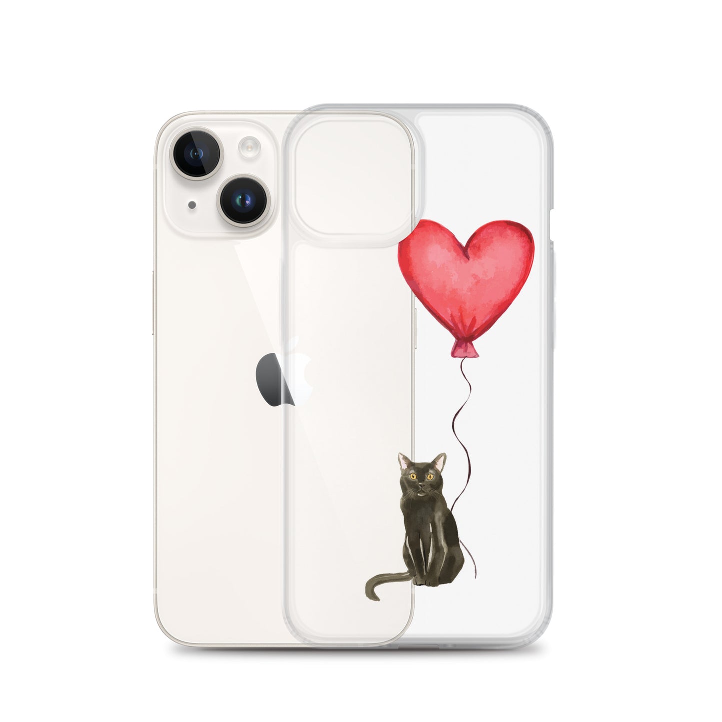 Cat with Balloon Bombay Clear Case for iPhone®