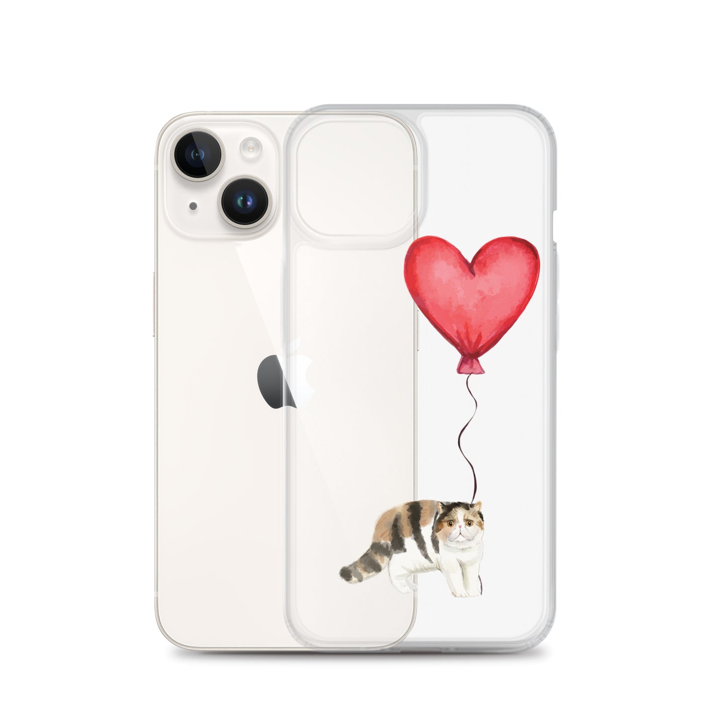 Cat with Balloon Exotic Shorthair Clear Case for iPhone®