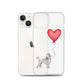 Dog with Balloon Grey Poodle Clear Case for iPhone®