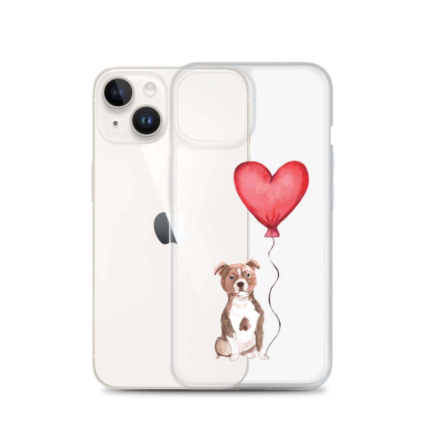 Dog with Balloon Staffie Bulldog Terrier Clear Case for iPhone®