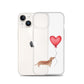 Dog with Balloon Tan Dachshund Clear Case for iPhone®