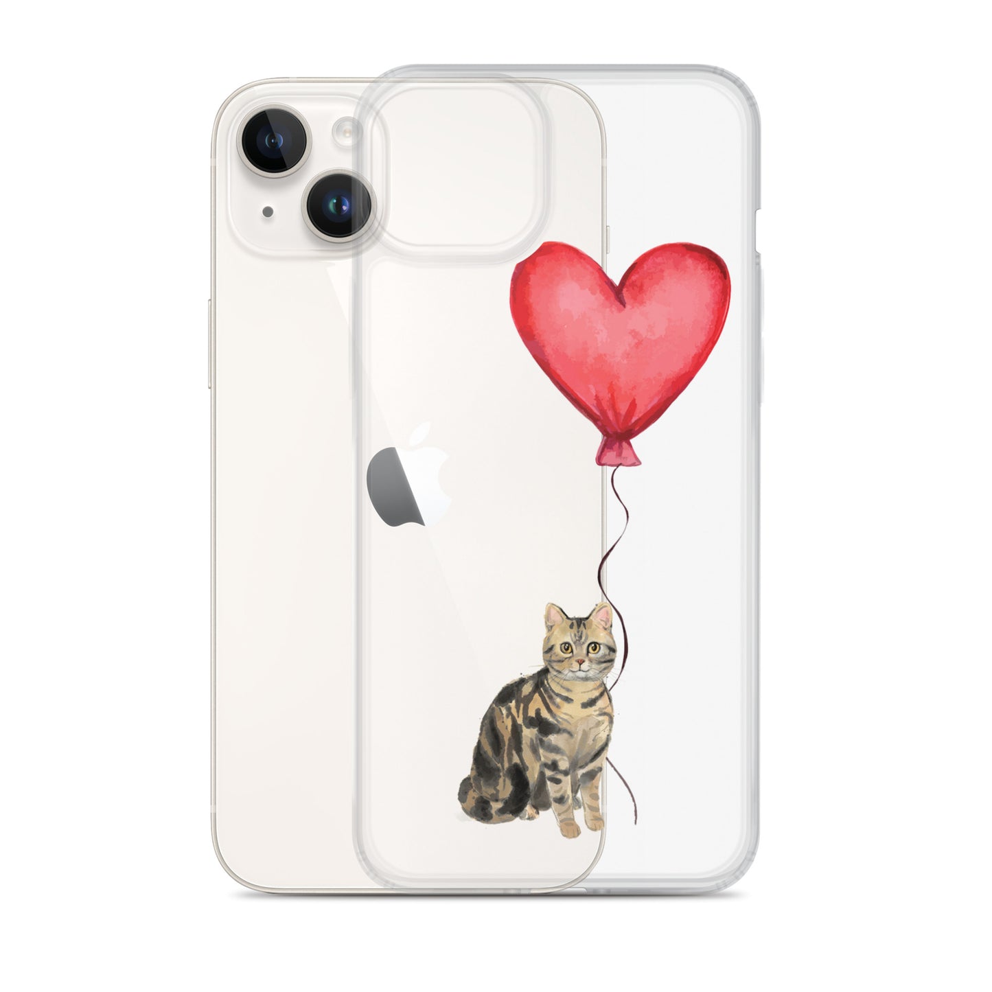 Cat with Balloon Brown Tabby Case for iPhone®