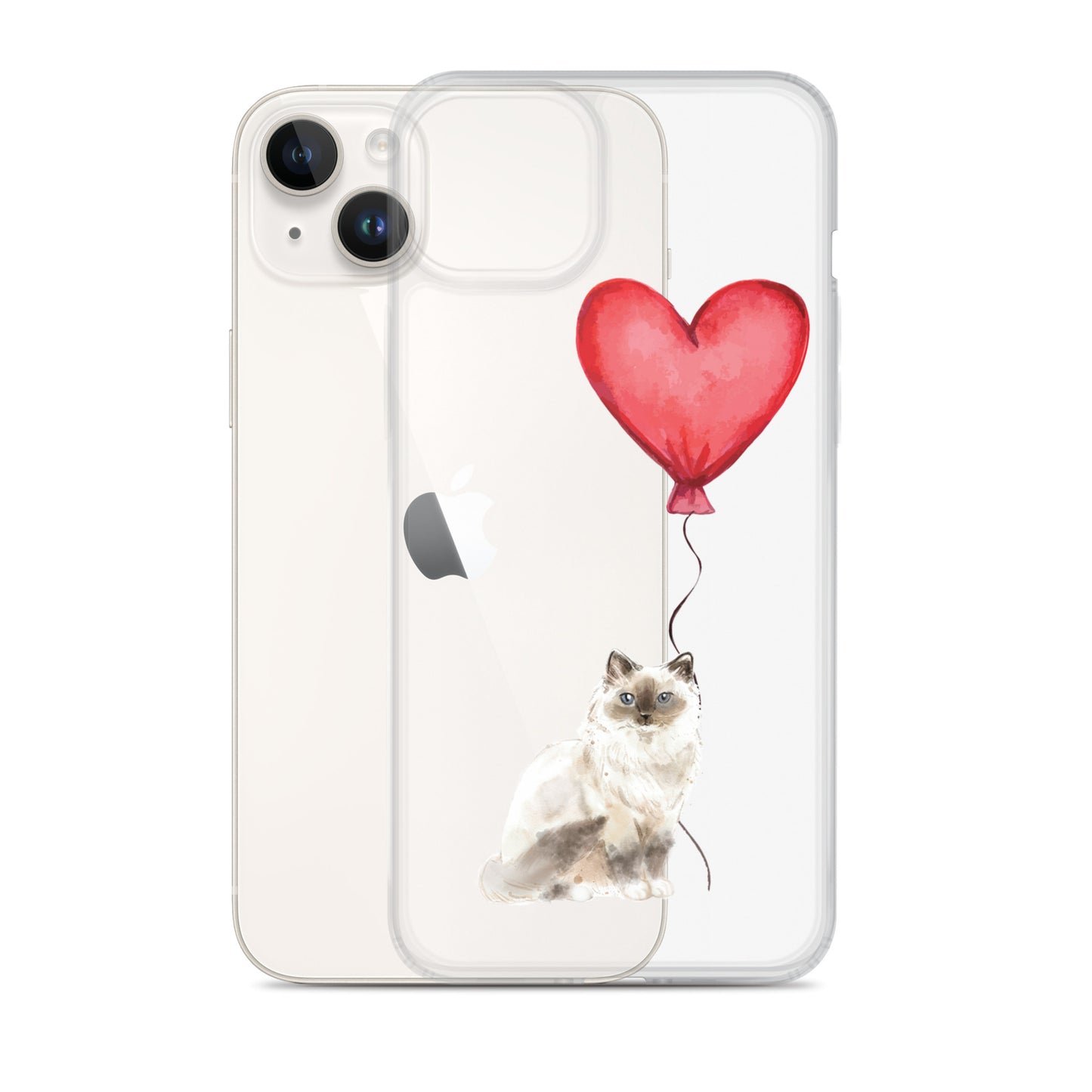 Cat with Balloon Birman Clear Case for iPhone®