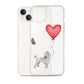 Dog with Balloon Grey Poodle Clear Case for iPhone®