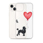 Dog with Balloon Black Poodle Clear Case for iPhone®