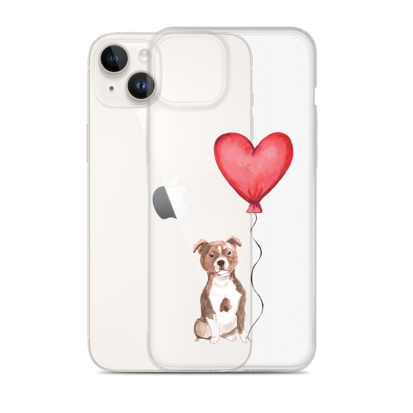 Dog with Balloon Staffie Bulldog Terrier Clear Case for iPhone®