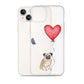 Dog with Balloon Pug Clear Case for iPhone®