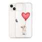 Dog with Balloon Wire Haired Jack Russell Clear Case for iPhone®