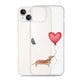 Dog with Balloon Tan Dachshund Clear Case for iPhone®