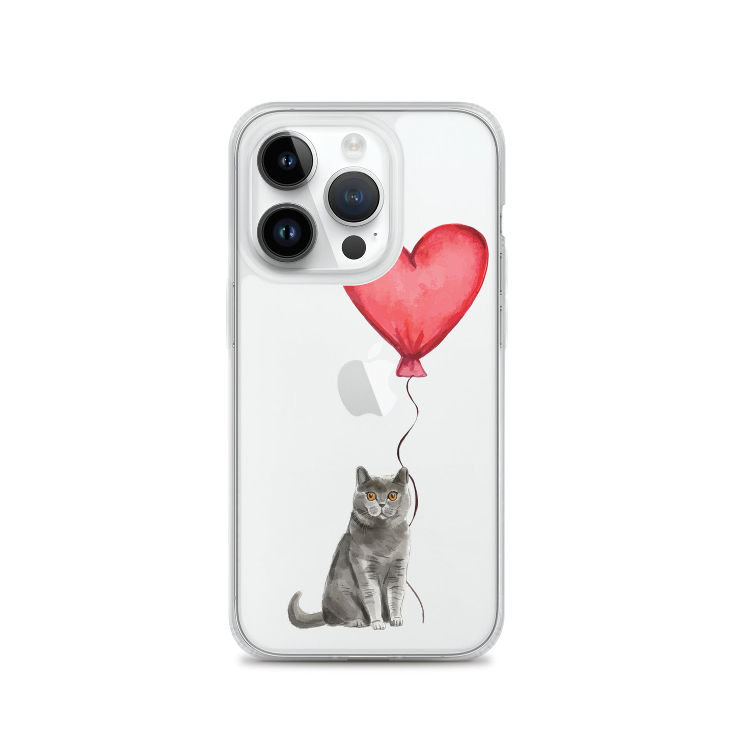 Cat with Balloon British Shorthair Clear Case for iPhone®