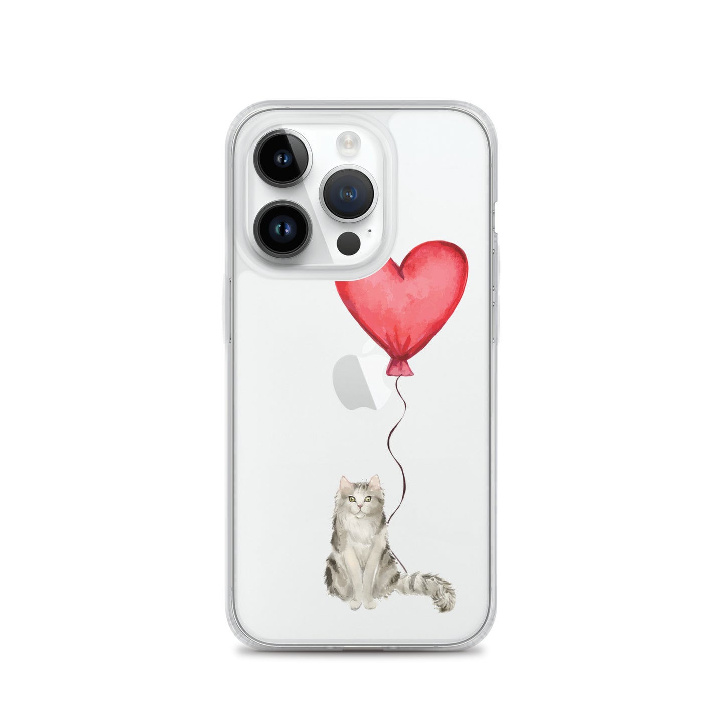 Cat with Balloon Ragamuffin Clear Case for iPhone®