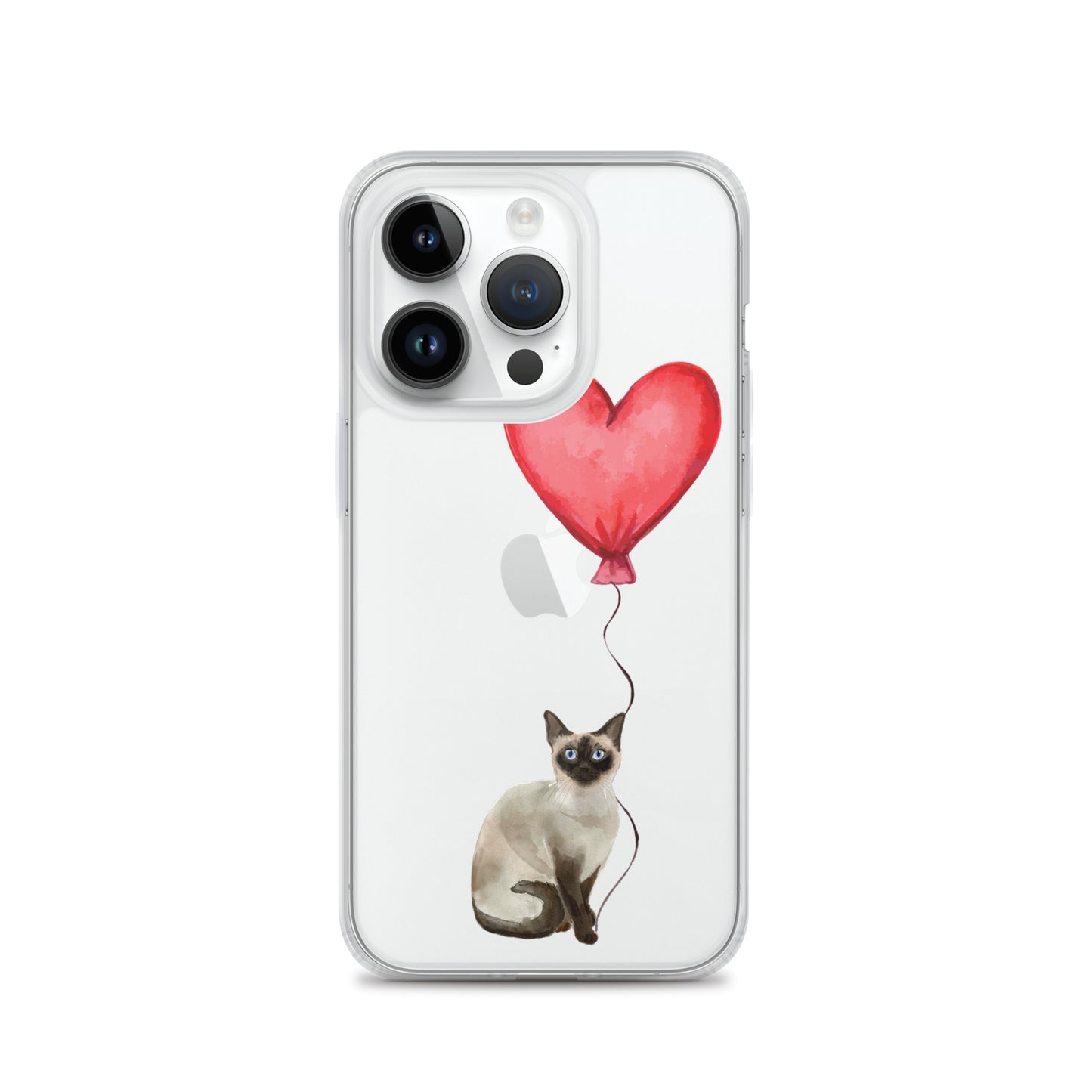 Cat with Balloon Siamese Clear Case for iPhone®