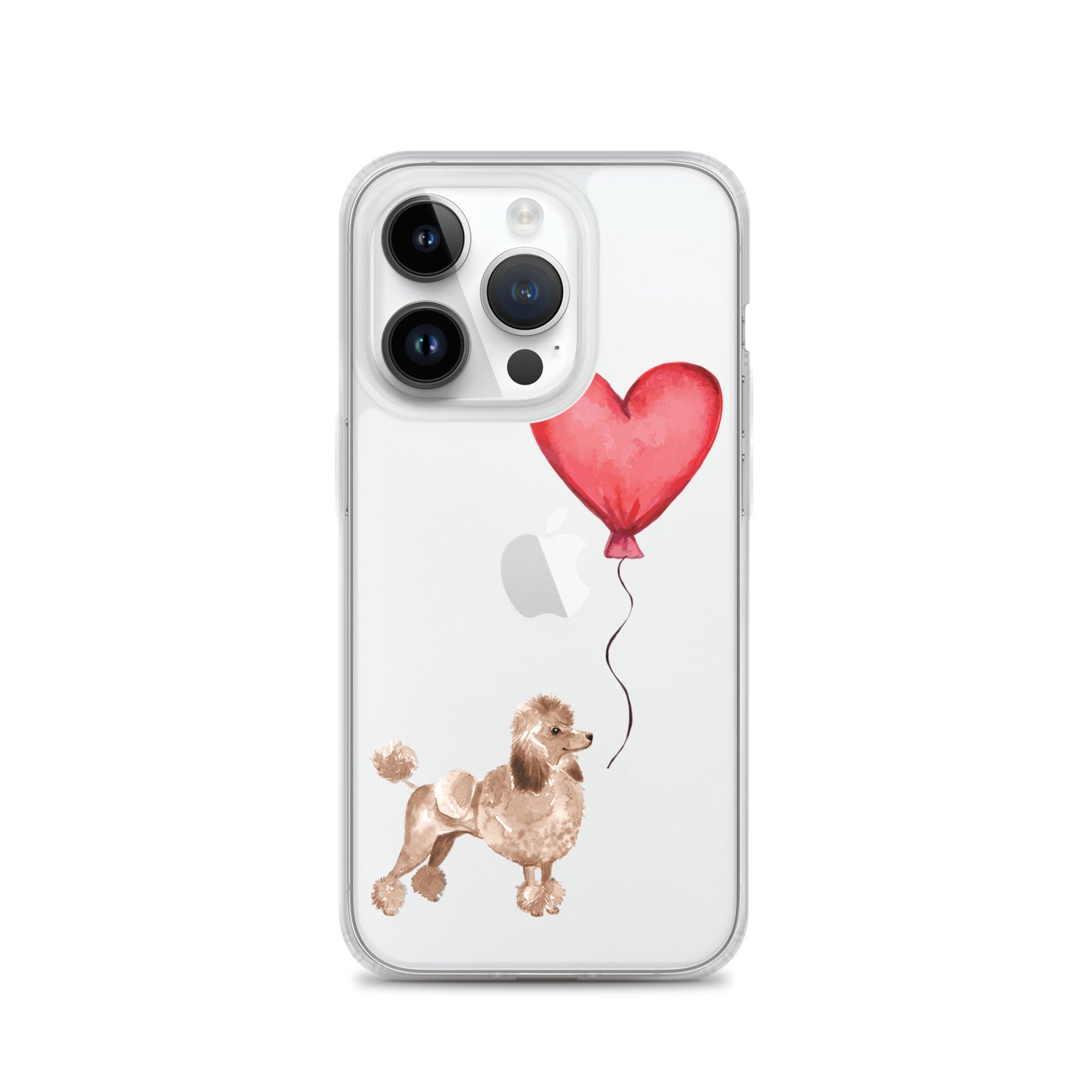 Dog with Balloon Brown Poodle Clear Case for iPhone®