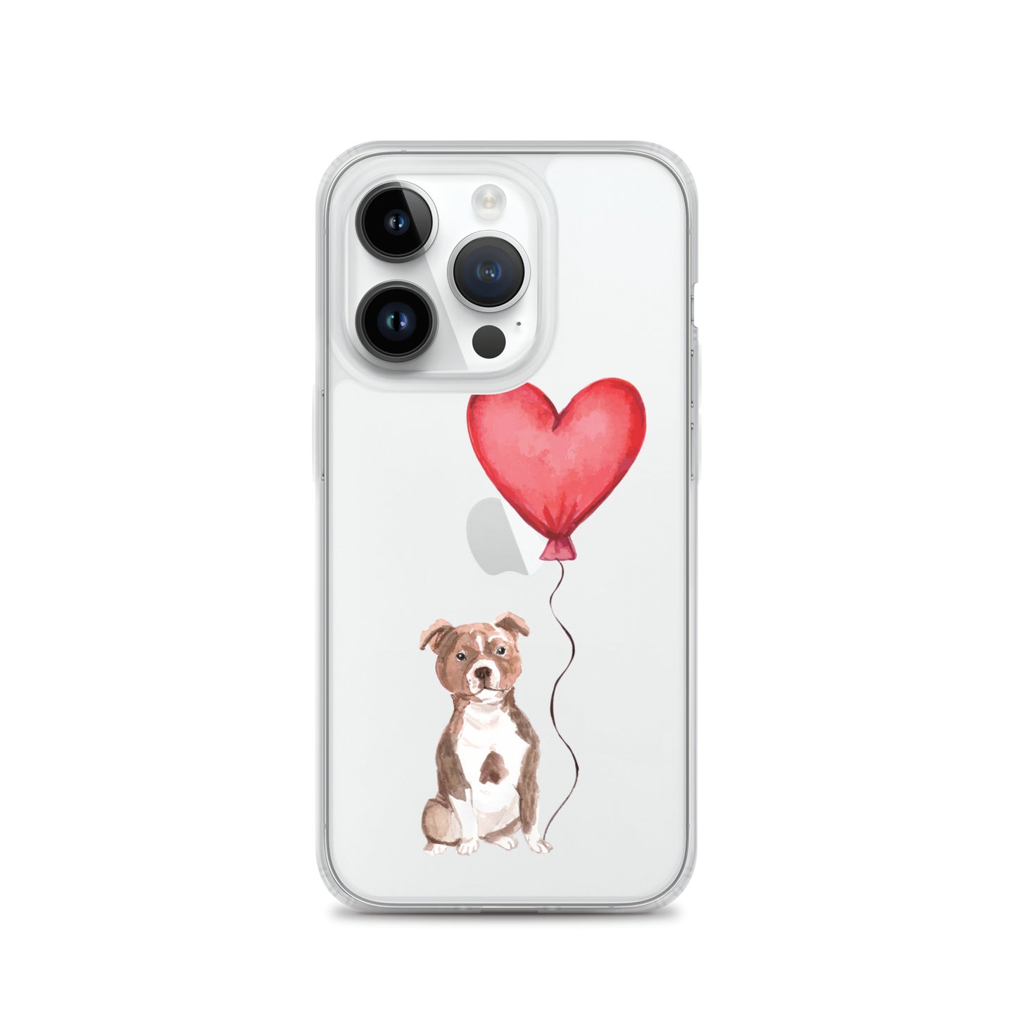 Dog with Balloon Staffie Bulldog Terrier Clear Case for iPhone®