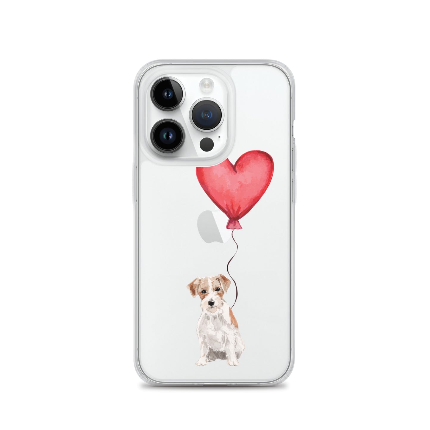 Dog with Balloon Wire Haired Jack Russell Clear Case for iPhone®