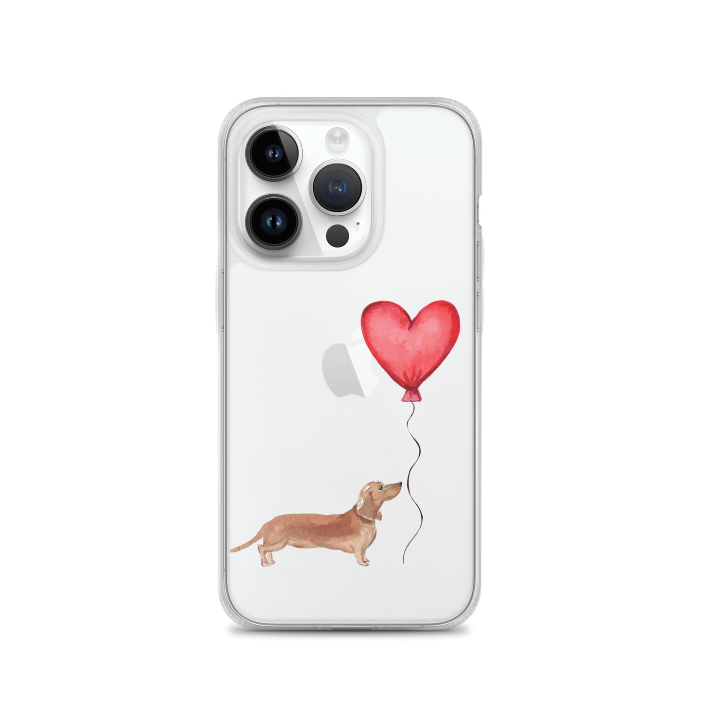 Dog with Balloon Tan Dachshund Clear Case for iPhone®