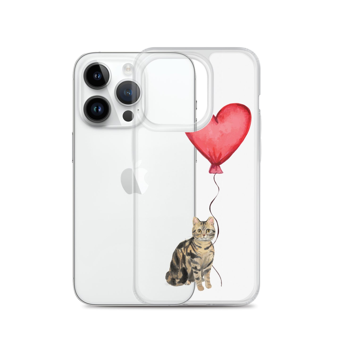 Cat with Balloon Brown Tabby Case for iPhone®