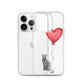 Cat with Balloon Blue Russian Clear Case for iPhone®