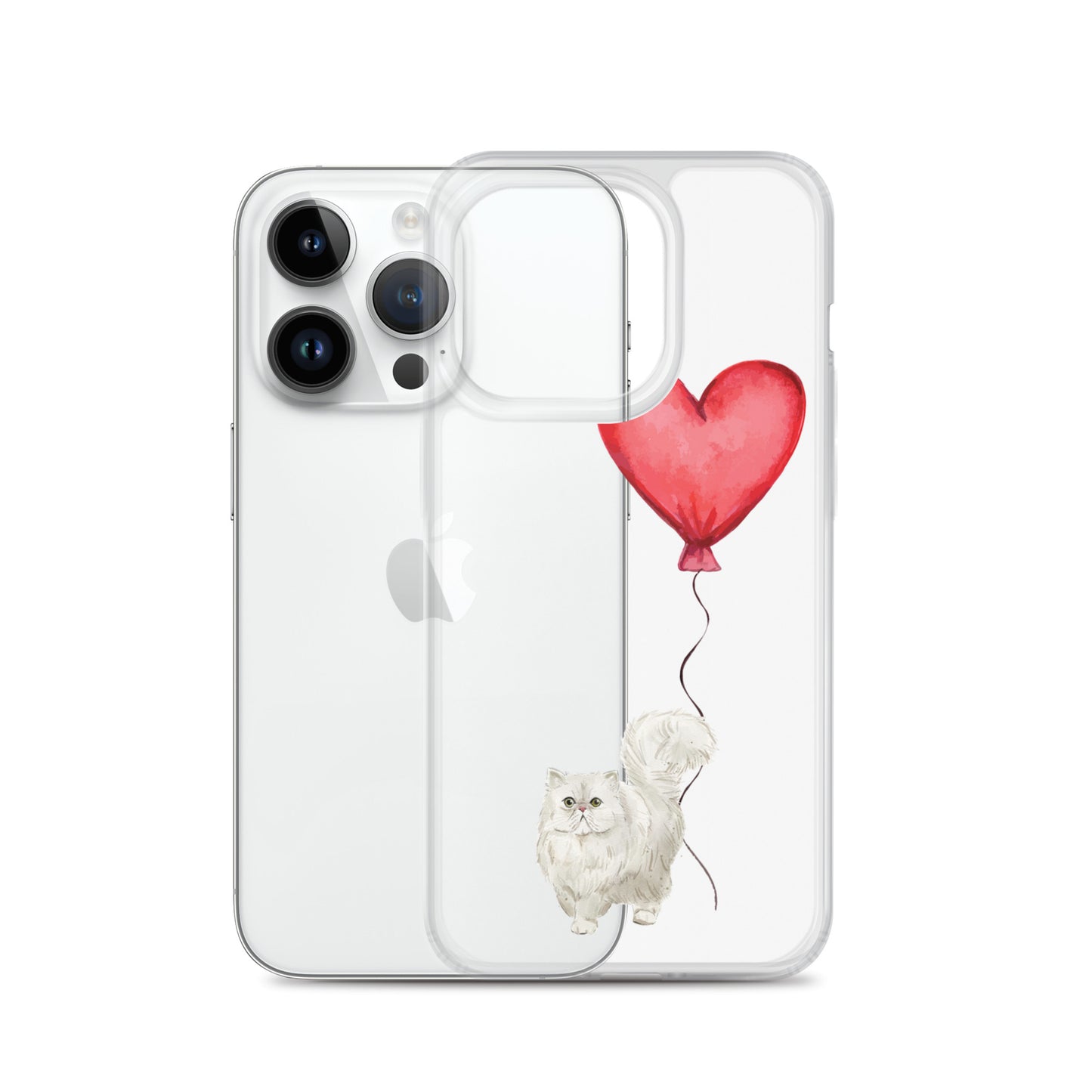 Cat with Balloon Persian Clear Case for iPhone®