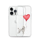 Dog with Balloon Grey Poodle Clear Case for iPhone®