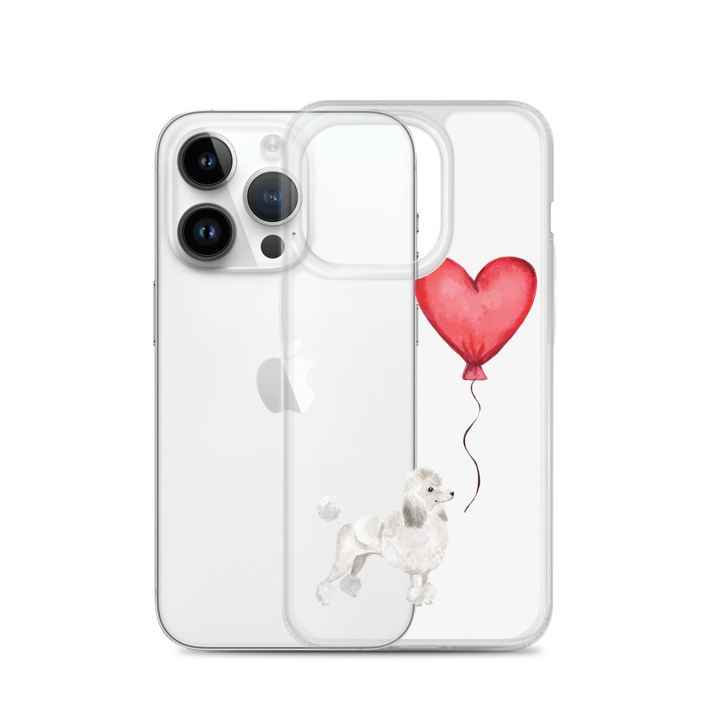 Dog with Balloon White Poodle Clear Case for iPhone®