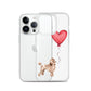 Dog with Balloon Brown Poodle Clear Case for iPhone®