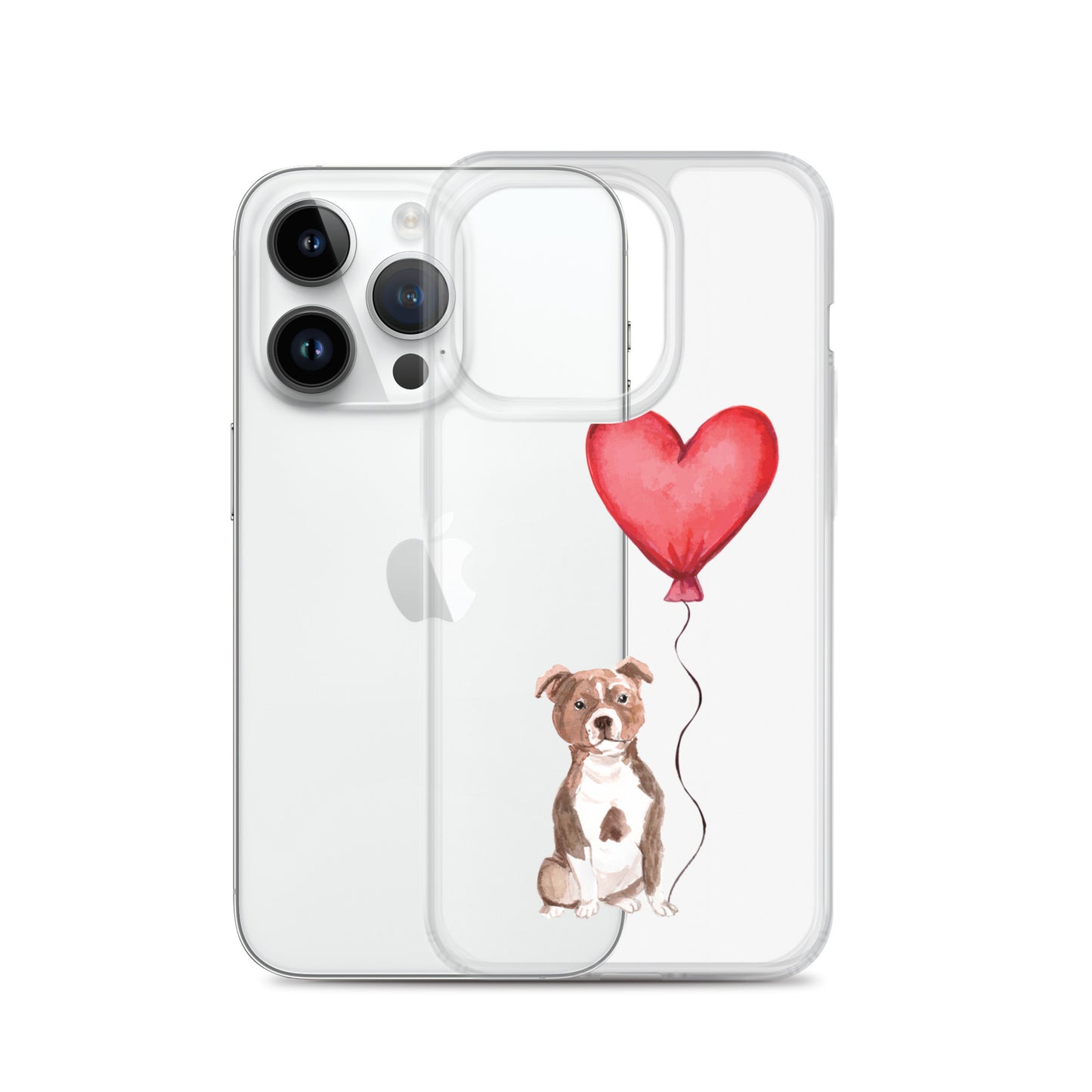 Dog with Balloon Staffie Bulldog Terrier Clear Case for iPhone®