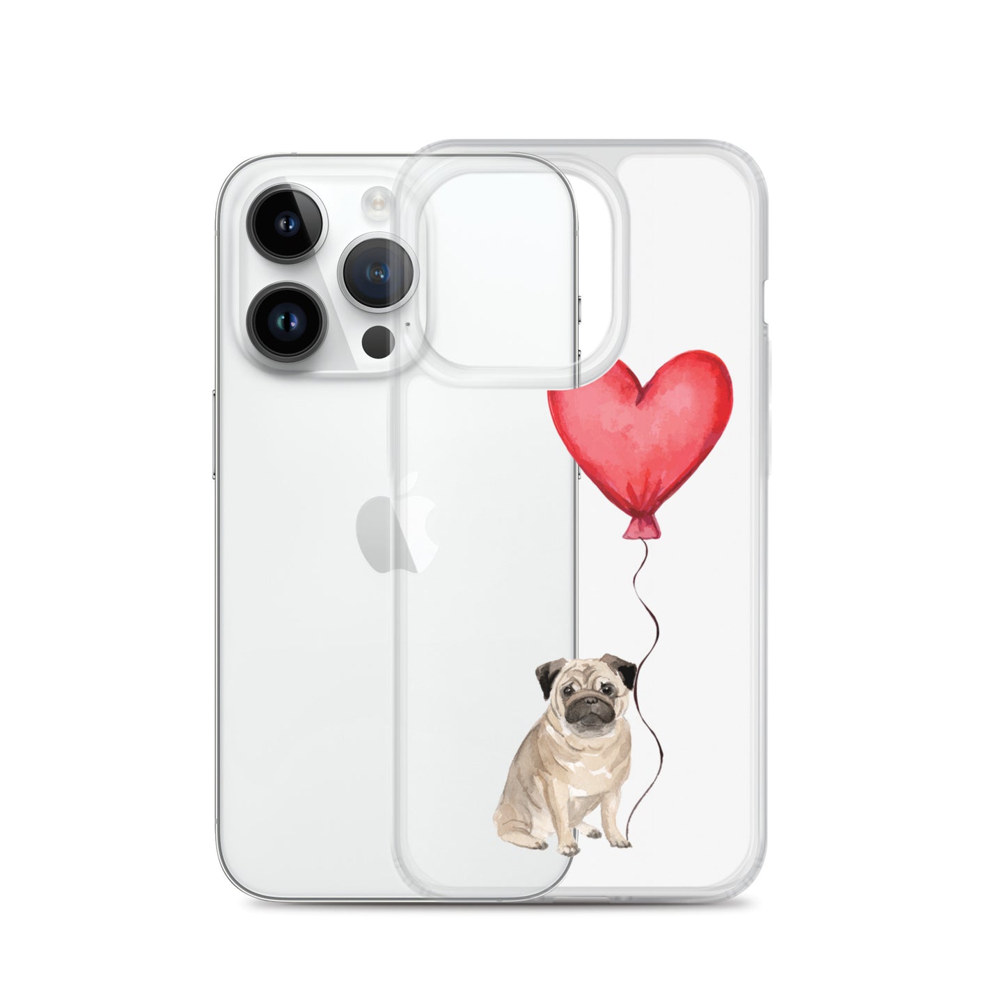 Dog with Balloon Pug Clear Case for iPhone®