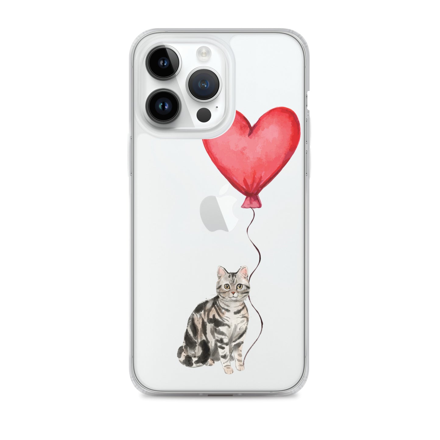 Cat with Balloon Silver Tabby Case for iPhone®