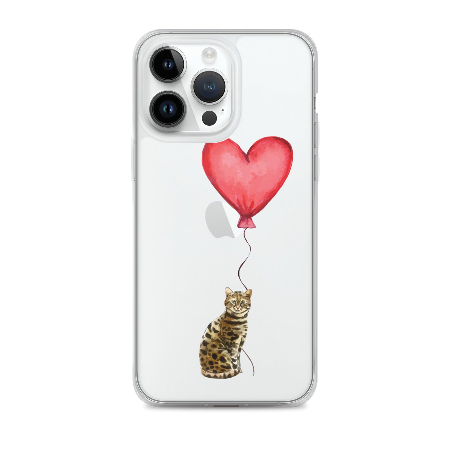 Cat with Balloon Bengal Clear Case for iPhone®