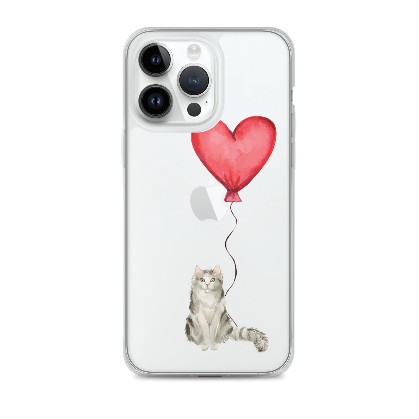 Cat with Balloon Ragamuffin Clear Case for iPhone®