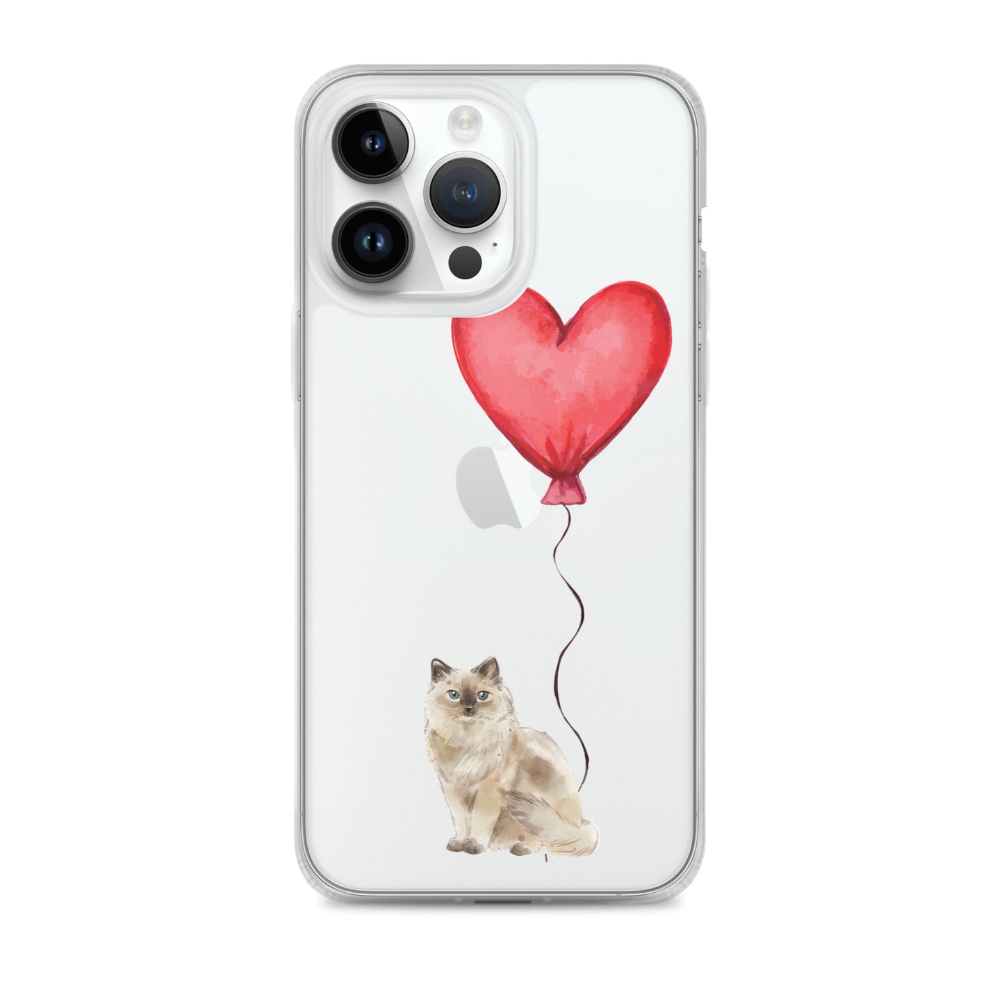 Cat with Balloons Ragdoll Clear Case for iPhone®