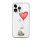 Cat with Balloon Siberian Clear Case for iPhone®