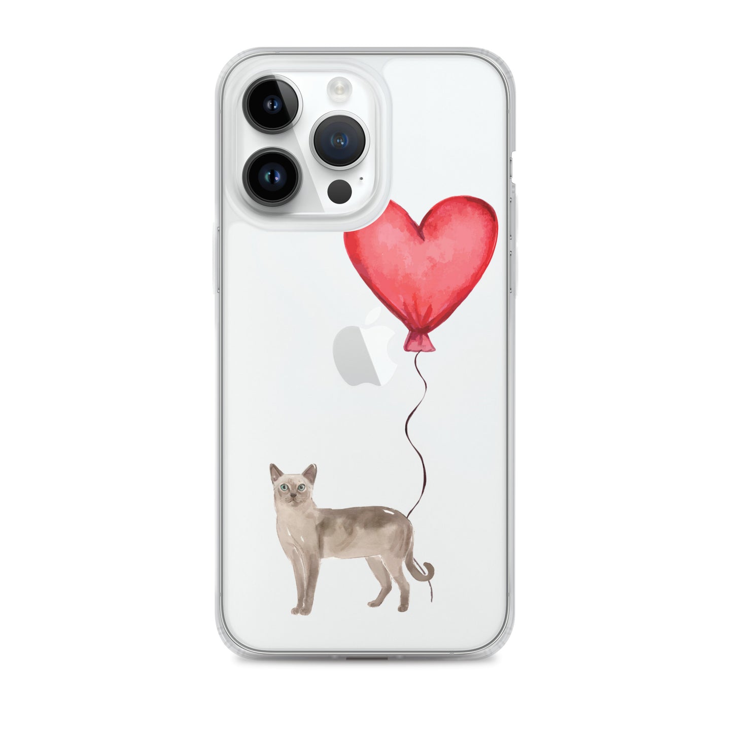 Cat with Balloon Tonkinese Clear Case for iPhone®