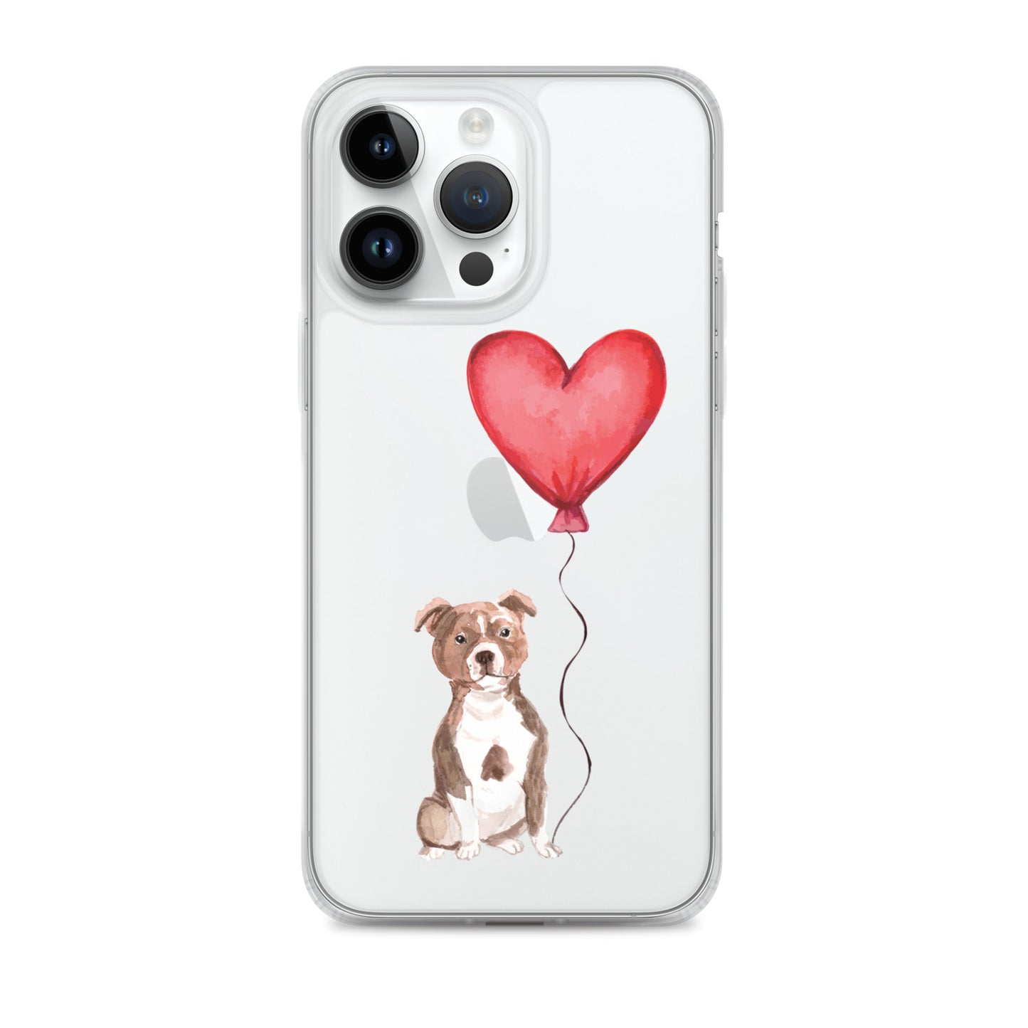 Dog with Balloon Staffie Bulldog Terrier Clear Case for iPhone®