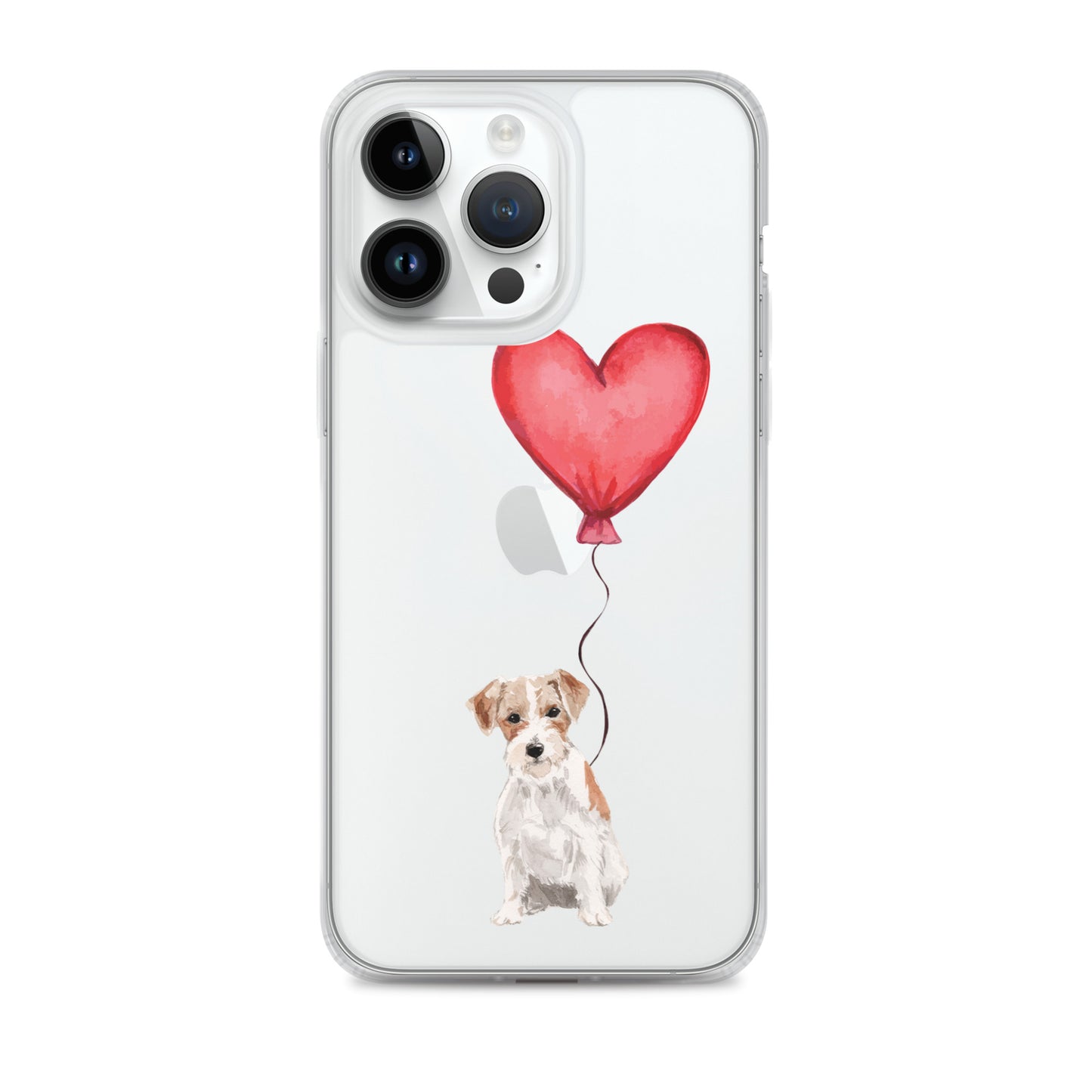 Dog with Balloon Wire Haired Jack Russell Clear Case for iPhone®