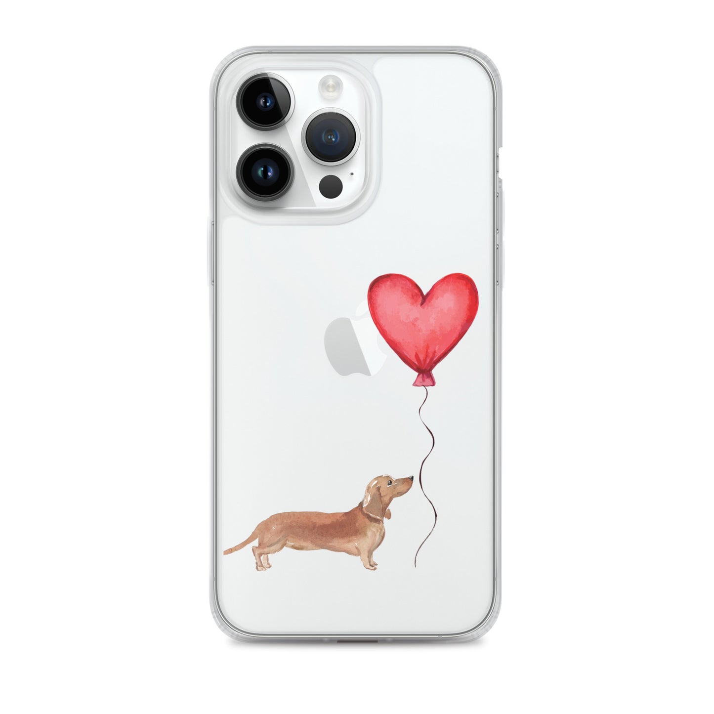 Dog with Balloon Tan Dachshund Clear Case for iPhone®