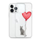 Cat with Balloon Blue Russian Clear Case for iPhone®