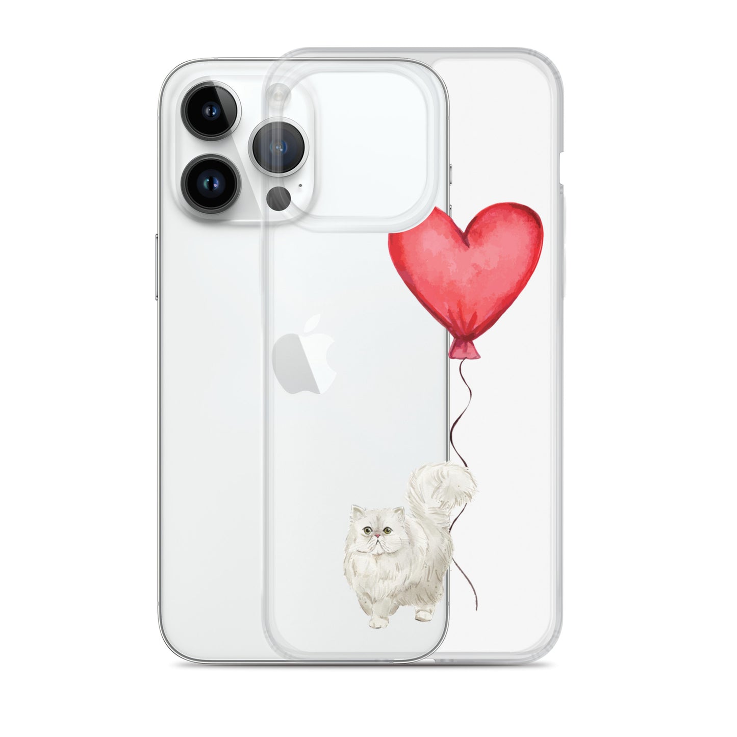 Cat with Balloon Persian Clear Case for iPhone®