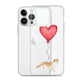 Cat with Balloon Scottish Fold Clear Case for iPhone®