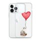 Cat with Balloon Siberian Clear Case for iPhone®